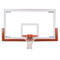 Newalthlete FT234 Tempered Glass 42 X 72 in. Official Glass Backboard; Brick Red NE641180